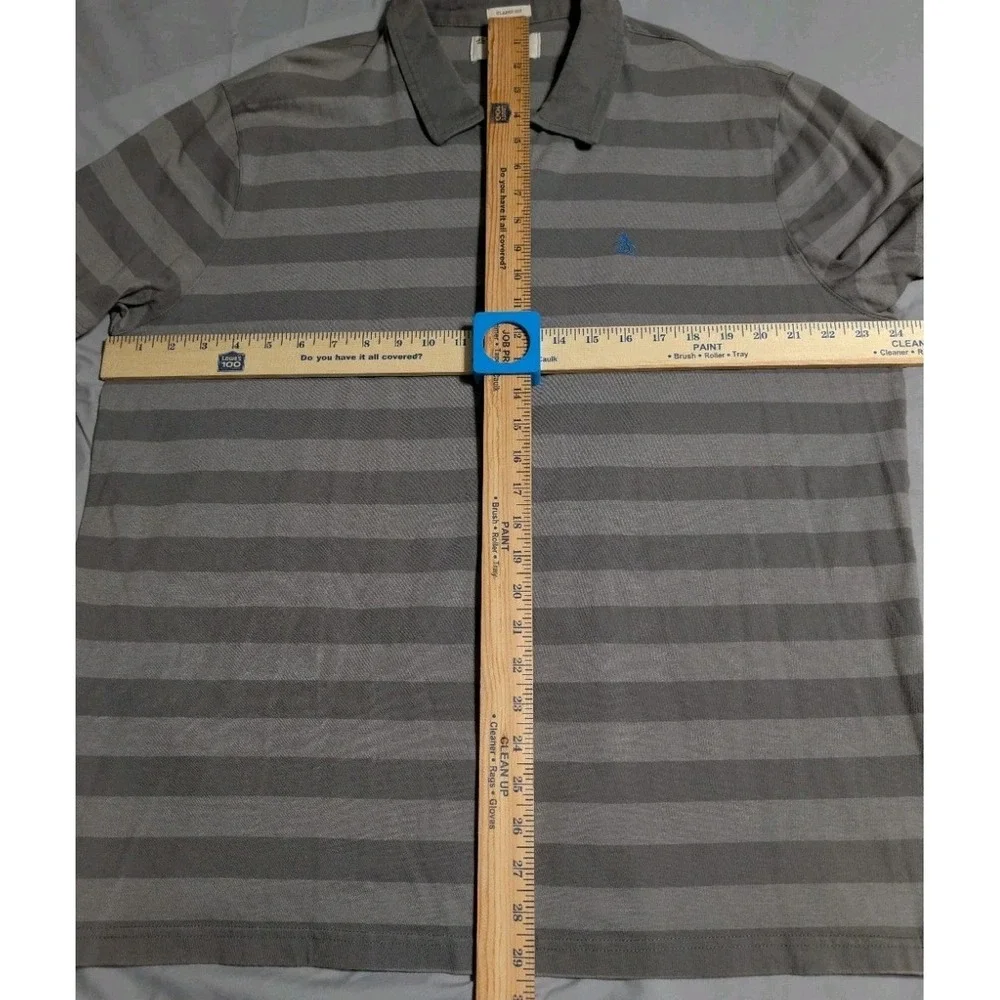 Original Penguin Polo Shirt Mens XXL Gray Striped Classic Fit Short Sleeve - Picture 4 of 5